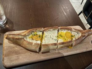 Mozzarella and egg   at Anixi in New York City