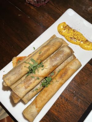 Lamb cigars. Yes vegan.   at Anixi in New York City