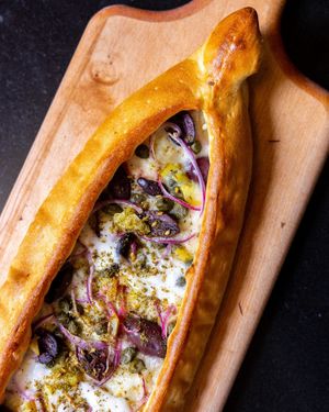 Olive and Za'atar Pide at Anixi in New York City