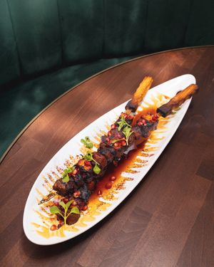 Wild Mushroom and Tofu Kebab at Anixi in New York City