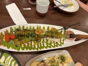 Chicken kabobs  at Anixi in New York City