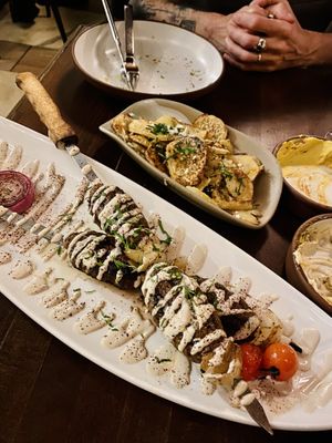 Kofta kebob and confit potatoes   at Anixi in New York City