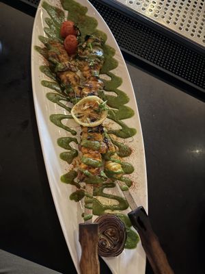 Chicken skewer   at Anixi in New York City