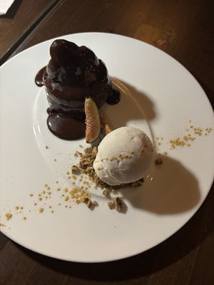 Here it is the medjool date cake with Ice cream.   at Anixi in New York City