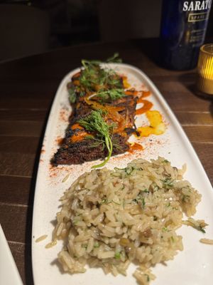 Grilled Hanger Steak (chunk foods)  at Anixi in New York City