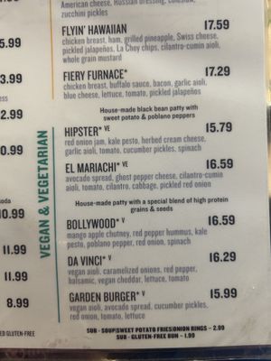 Menu  at Proper Brewing & Burger Co in Moab