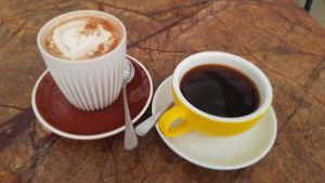 Chai latte & coffee at La Molienda - Arxiduc in Mallorca