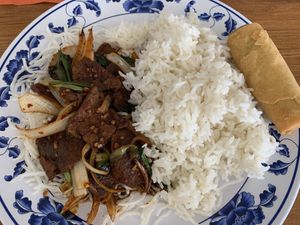 Mongolian vegi beef (lunch portion) at Guilin Chinese Restaurant in Tucson