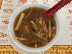 Vegan hot and sour soup at Guilin Chinese Restaurant in Tucson
