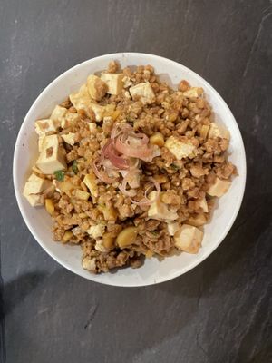Mapo tofu  at Vegan Ramen めぐり in Asahikawa