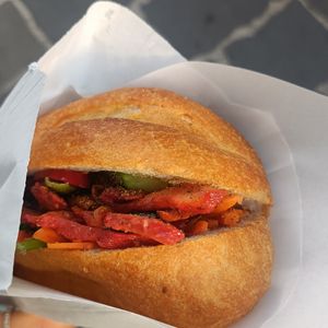 Vegan BBQ pork at Rossie Banhmi in Hawthorn