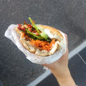 Vegan BBQ pork at Rossie Banhmi in Hawthorn