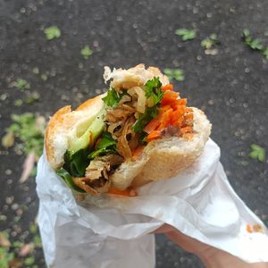 vegan lemongrass chicken banh mi at Rossie Banhmi in Hawthorn