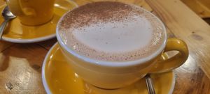 Chai latte with oat milk at Smoke & Sear Kitchen in Newcastle Upon Tyne