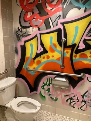 Bathroom  at Boom's Pizza in Lakewood