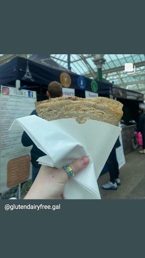 Tynemouth market crêpes stall. Traditional French crêpes and galettes at Creperie Nathalie in Whitley Bay