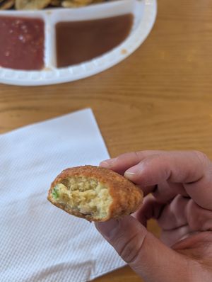 Lentil bhajia at Original Maru Bhajia in Nairobi