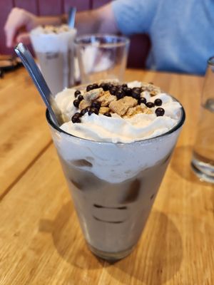 Campfire cold brew (vegan) at Silver Diner  in Washington