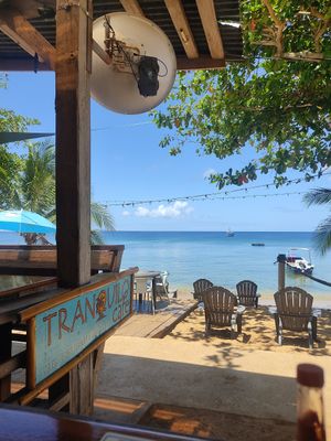 The view! at Tranquilo Cafe in Corn Islands