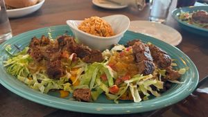 Main Course with Beyond Burger adder  at Cowboy Cantina in Rancho Mirage