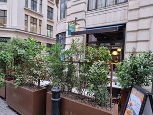 On the side/corner at Amalfi Ristorante in London
