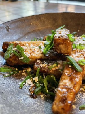 Eggplant with coconut flakes   at Ruyi Modern Chinese in Melbourne