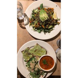 Bakers lunch and lentil- avo salad  at Le Pain Quotidien - P St in Washington