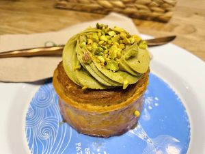 Pistachio pastry  at British Patagonia in North London