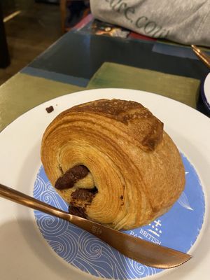 pain au chocolat  at British Patagonia in North London