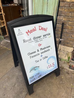 Logo  at British Patagonia in North London