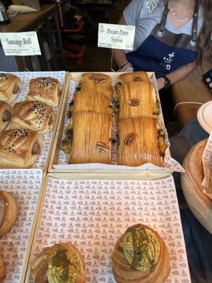 Pécan pain suisse  at British Patagonia in North London