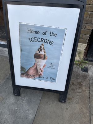 Sold out of almost all pastries at 5:45 but they still had home made pistachio ice cream.   at British Patagonia in North London