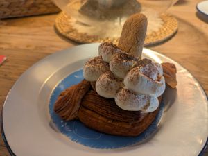 Tiramisu pastry at British Patagonia in North London