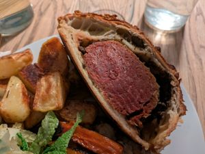 Sunday roast ("Beef" wellington) at British Patagonia in North London