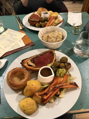 Vegan Sunday roast   at British Patagonia in North London