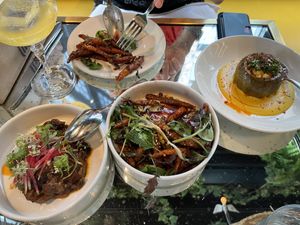 Moussaka, carrots and squash with couscous    at ilili in Washington