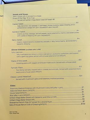 Menu side 2 as of March 2023… Yummmm!   at Plantasia Eatery in Flagstaff