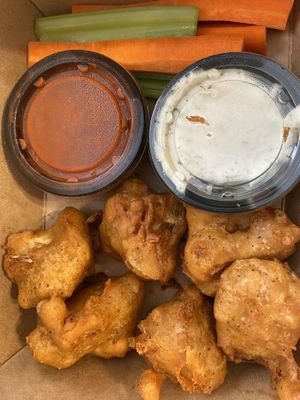 cauliflower wings   at Plantasia Eatery in Flagstaff