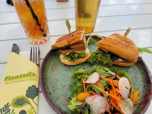 So happy there's a tofu banh mi in town at Plantasia Eatery in Flagstaff