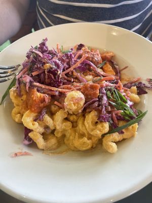Buffalo “chicken” mac and cheese   at Plantasia Eatery in Flagstaff