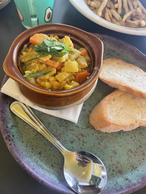 Curry and rice   at Plantasia Eatery in Flagstaff