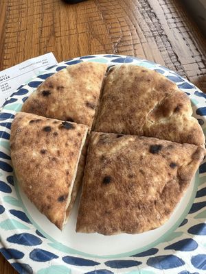 Bread came w the mezze platter   at Aladdin in Stowe