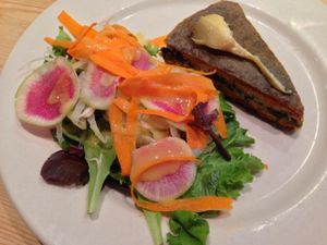 vegetable tart (vegan) at Le Pain Quotidien- 17th St in Washington