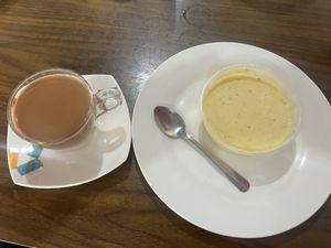 Chai tea and sweet Shahi Kheer dessert   at Al-Jabrez Halal in Paranaque