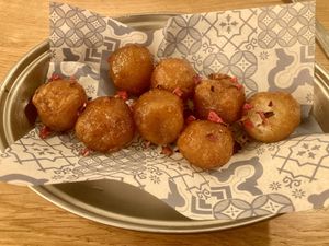 Beautiful Lokma doughnuts   at Megan's in Welwyn Garden City