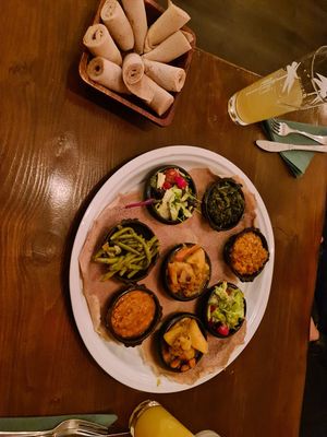 Mixed vegan platter at Hakuna Matata in Neu-ulm