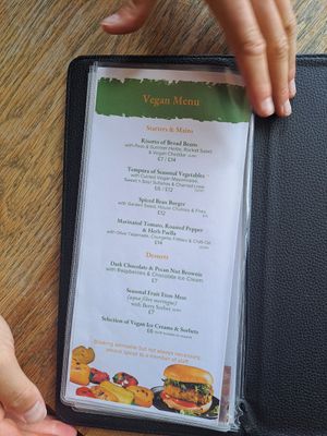 Menu July 2023 at The Victoria Hotel in Robin Hoods Bay