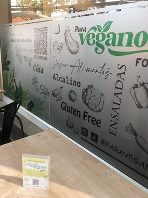 outside wall at Para Veganos in Santiago