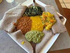 Veggie Combo Plate at Desta in Oakland
