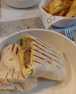 tortilla orientilla with fries at Spoon Thessaloniki  in Thessaloniki